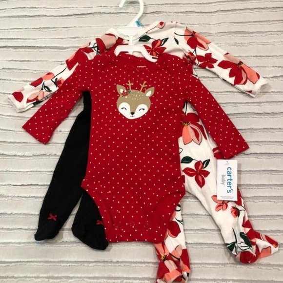 Carter's Other - NWT - Carters baby - Christmas 3 set combo - NEW - 6 months - See Pictures